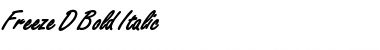 Download Freeze D Bold Italic Font Title Preview