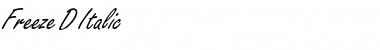 Download Freeze D Italic Font Title Preview