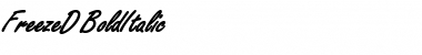 Download FreezeD BoldItalic Font Title Preview