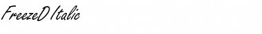 Download FreezeD Italic Font Title Preview
