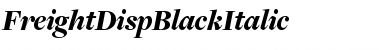 Download FreightDispBlackItalic Regular Font Title Preview