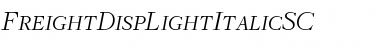 Download FreightDispLightItalicSC Regular Font Title Preview