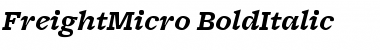 Download FreightMicro BoldItalic Font Title Preview