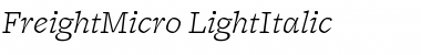 Download FreightMicro LightItalic Font Title Preview