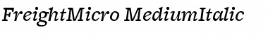 Download FreightMicro MediumItalic Font Title Preview