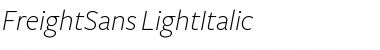 Download FreightSans LightItalic Font Title Preview