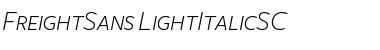 Download FreightSans LightItalicSC Font Title Preview