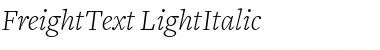 Download FreightText Light Italic Font Title Preview