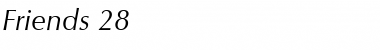 Download Friends 28 Italic Font Title Preview