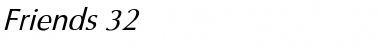 Download Friends 32 Italic Font Title Preview