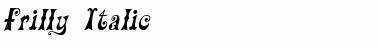 Download Frilly Italic Font Title Preview