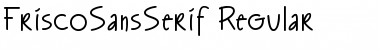 Download FriscoSansSerif Regular Font Title Preview