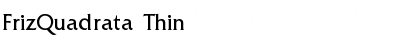 Download FrizQuadrata Thin Font Title Preview