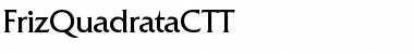 Download FrizQuadrataCTT Regular Font Title Preview