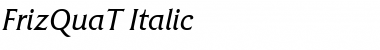 Download FrizQuaT Italic Font Title Preview