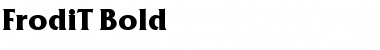 Download FrodiT Bold Font Title Preview