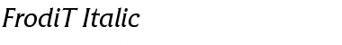 Download FrodiT Italic Font Title Preview