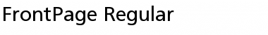 Download FrontPage Regular Font Title Preview