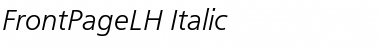 Download FrontPageLH Italic Font Title Preview