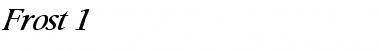 Download Frost 1 Italic Font Title Preview