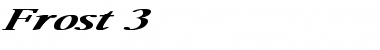 Download Frost 3 Bold Italic Font Title Preview