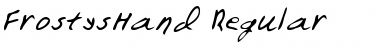Download FrostysHand Regular Font Title Preview