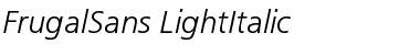 Download FrugalSans-LightItalic Regular Font Title Preview