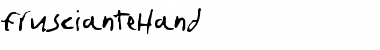 Download fruscianteHand Regular Font Title Preview