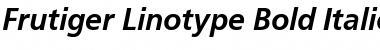 Download Frutiger Linotype Bold Italic Font Title Preview
