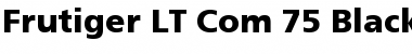 Download Frutiger LT Com 75 Black Font Title Preview