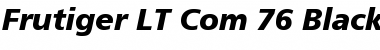 Download Frutiger LT Com 76 Black Italic Font
