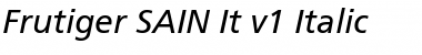 Download Frutiger SAIN It v.1 Italic Font Title Preview