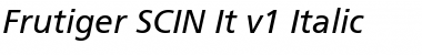 Download Frutiger SCIN It v.1 Italic Font Title Preview
