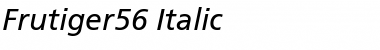Download Frutiger56 RomanItalic Font Title Preview