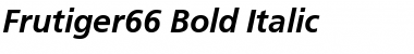 Download Frutiger66 BoldItalic Font Title Preview