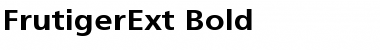 Download FrutigerExt Bold Font Title Preview
