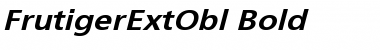 Download FrutigerExtObl Bold Font Title Preview