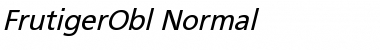 Download FrutigerObl Normal Font Title Preview