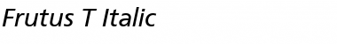 Download Frutus T Italic Font Title Preview