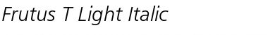 Download Frutus T Light Italic Font Title Preview