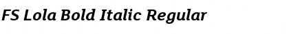 Download FS Lola Bold Italic Regular Font Title Preview