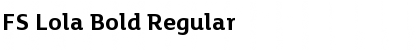 Download FS Lola Bold Regular Font Title Preview
