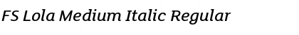 Download FS Lola Medium Italic Regular Font Title Preview