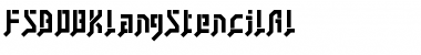 Download FSB08KlangStencilAl Regular Font Title Preview
