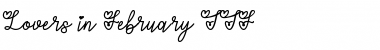 Download Lovers in February Regular Font Title Preview