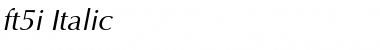 Download ft5i Italic Font Title Preview