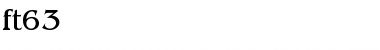 Download ft63 Regular Font Title Preview