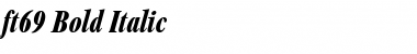 Download ft69 Bold Italic Font Title Preview