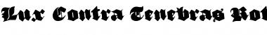 Download Lux Contra Tenebras Rotated Regular Font Title Preview