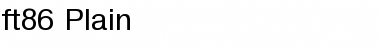 Download ft86 Plain Font Title Preview